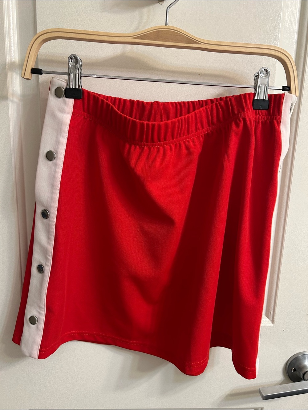 Urban Outfitters Red Mini Skirt with White Side Panel